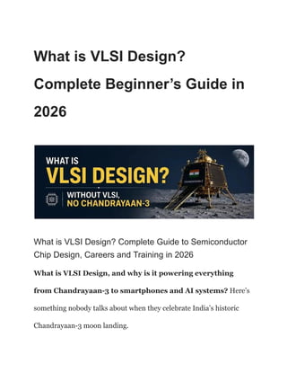 What is VLSI Design? Complete Beginner’s Guide to Semiconductor Chip ...