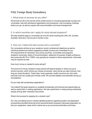 Example Of Statement Of Purpose For Study Abroad On