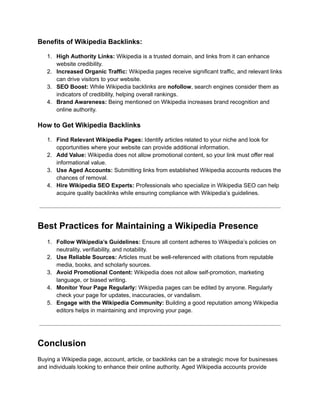 Buying Wikipedia Accounts (10 Years Old and Above) | PDF