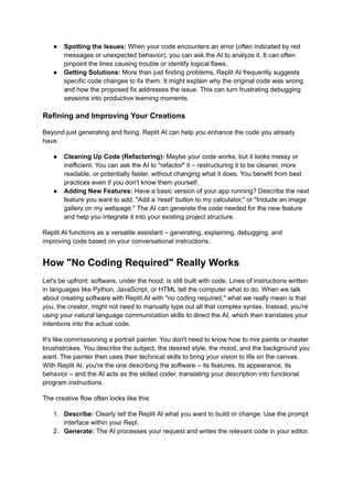 AI Software Creation: Build Apps Without Coding Using Replit's AI | PDF