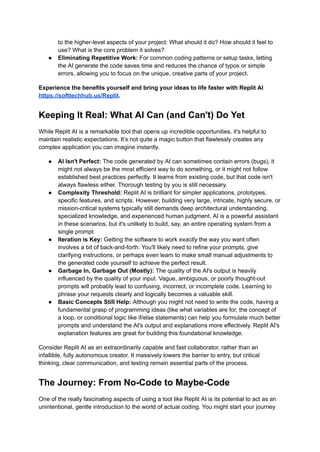 AI Software Creation: Build Apps Without Coding Using Replit's AI | PDF