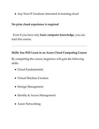 Azure Cloud Computing Course for IT Beginners – Complete Guide for 2025 ...