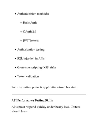 API Testing Skills Every Software Tester Must Learn | PDF
