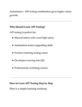 API Testing Skills Every Software Tester Must Learn | PDF