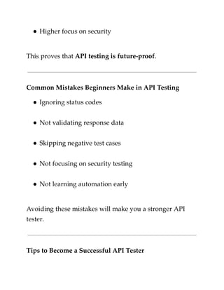 API Testing Skills Every Software Tester Must Learn | PDF