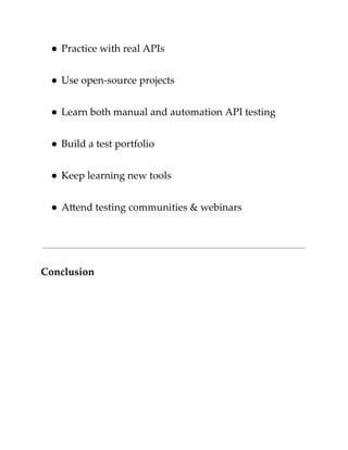 API Testing Skills Every Software Tester Must Learn | PDF