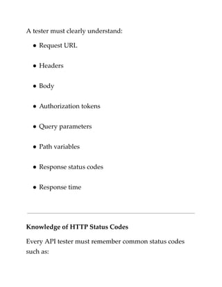 API Testing Skills Every Software Tester Must Learn | PDF