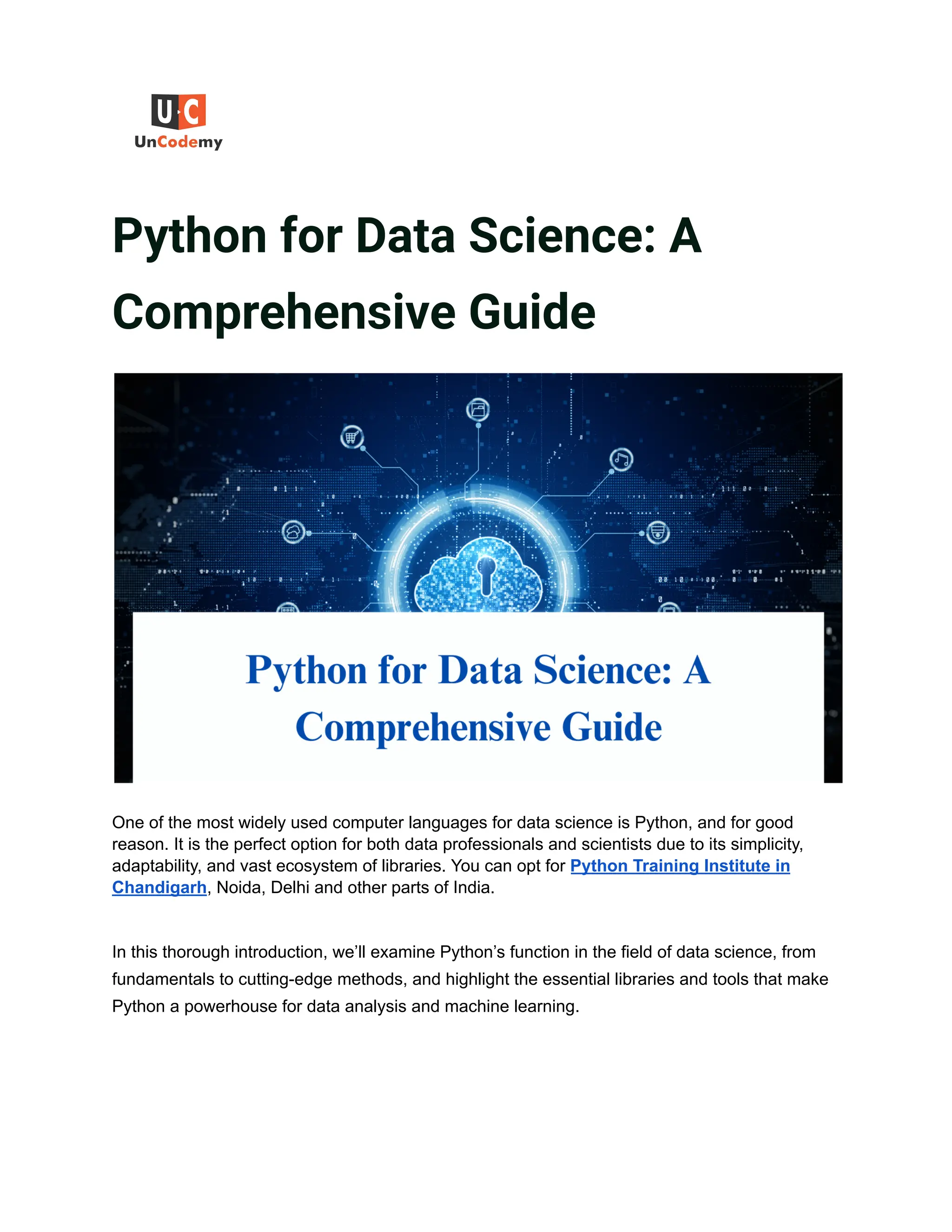 Python for Data Science: A Comprehensive Guide | PDF