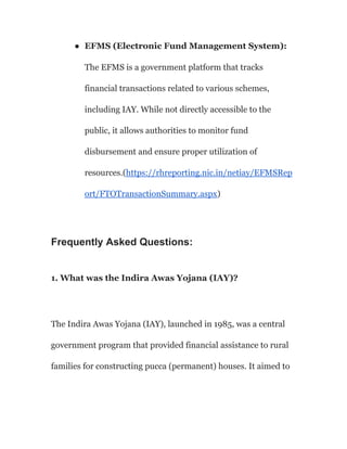 Indira awas yojana housing scheme renamed as PMAY | PDF