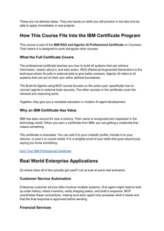 Build AI Agents using MCP Course By IBM: How to Develop Enterprise ...