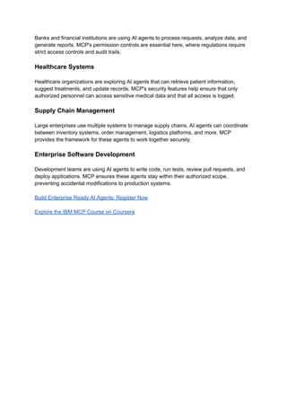 Build AI Agents using MCP Course By IBM: How to Develop Enterprise ...