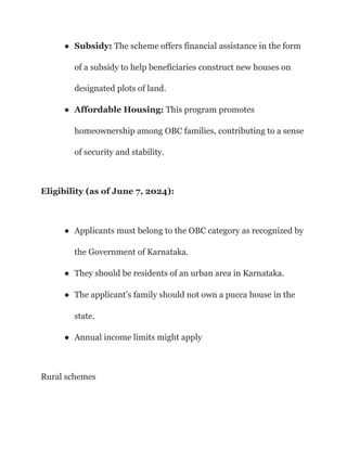 Khrb karnataka housing board schemes . all schemes | PDF