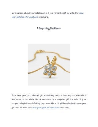 8 Surprising New Year Gift Ideas for wife