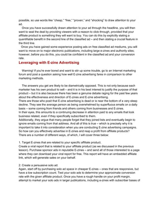 Affiliate marketing tips.