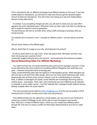 Affiliate marketing tips.