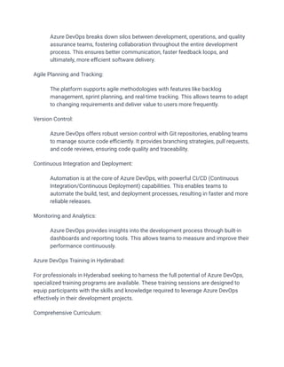 azure devops training In Hyderabad best. | PDF