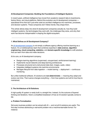 Deep Dive into AI Development Teams | PDF