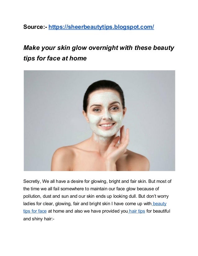 Beauty Tips For Face At Home