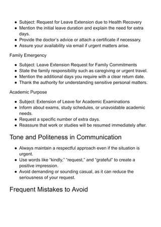 The Ultimate 2025 Guide to Leave Extension Letters: Format, Samples ...