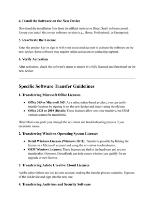 Can I Transfer My Software License from One Device to Another? | PDF
