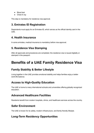 UAE Family Residence Visa Guide 2026 | Requirements & Process | PDF