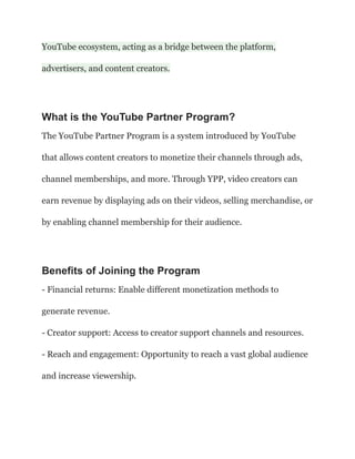 Youtube Partner Programme Common Challenges in the YouTube Partner Program and How to Overcome ...