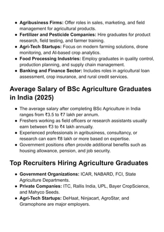 BSc Agriculture Scope and Salary in India 2025: Career Growth Explained ...