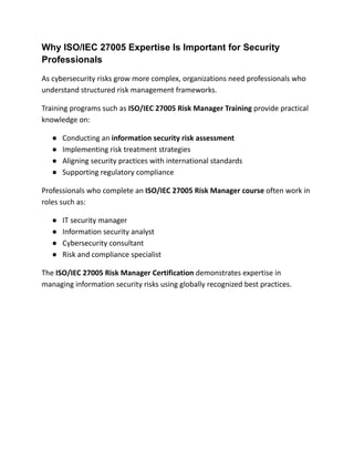 Understanding the Information Security Risk Management Process with ISO ...