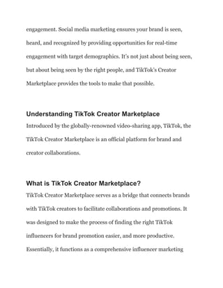 The Ultimate Guide to TikTok Creator Marketplace: How to Boost Your ...