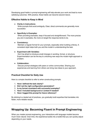 Prompt Engineering Guide Example Learn Prompt Engineering: Google’s 10-Step Guide Now Available | PDF