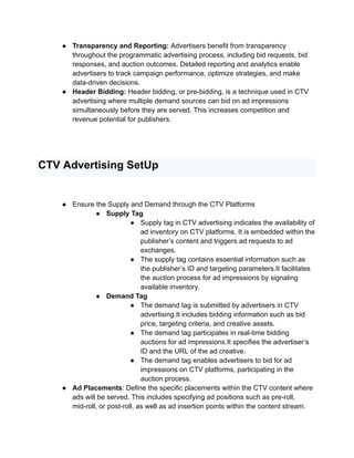Programmatic Advertising in CTV(Connected TV) | PDF