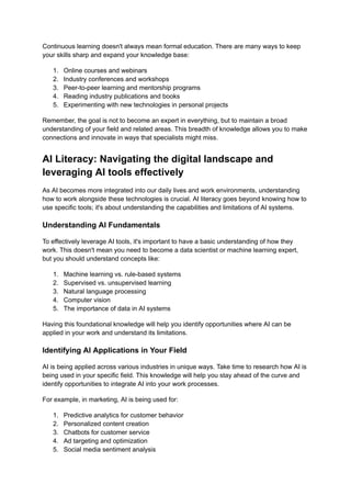 Five Skills You Will Need for a Successful 2025 Career | PDF