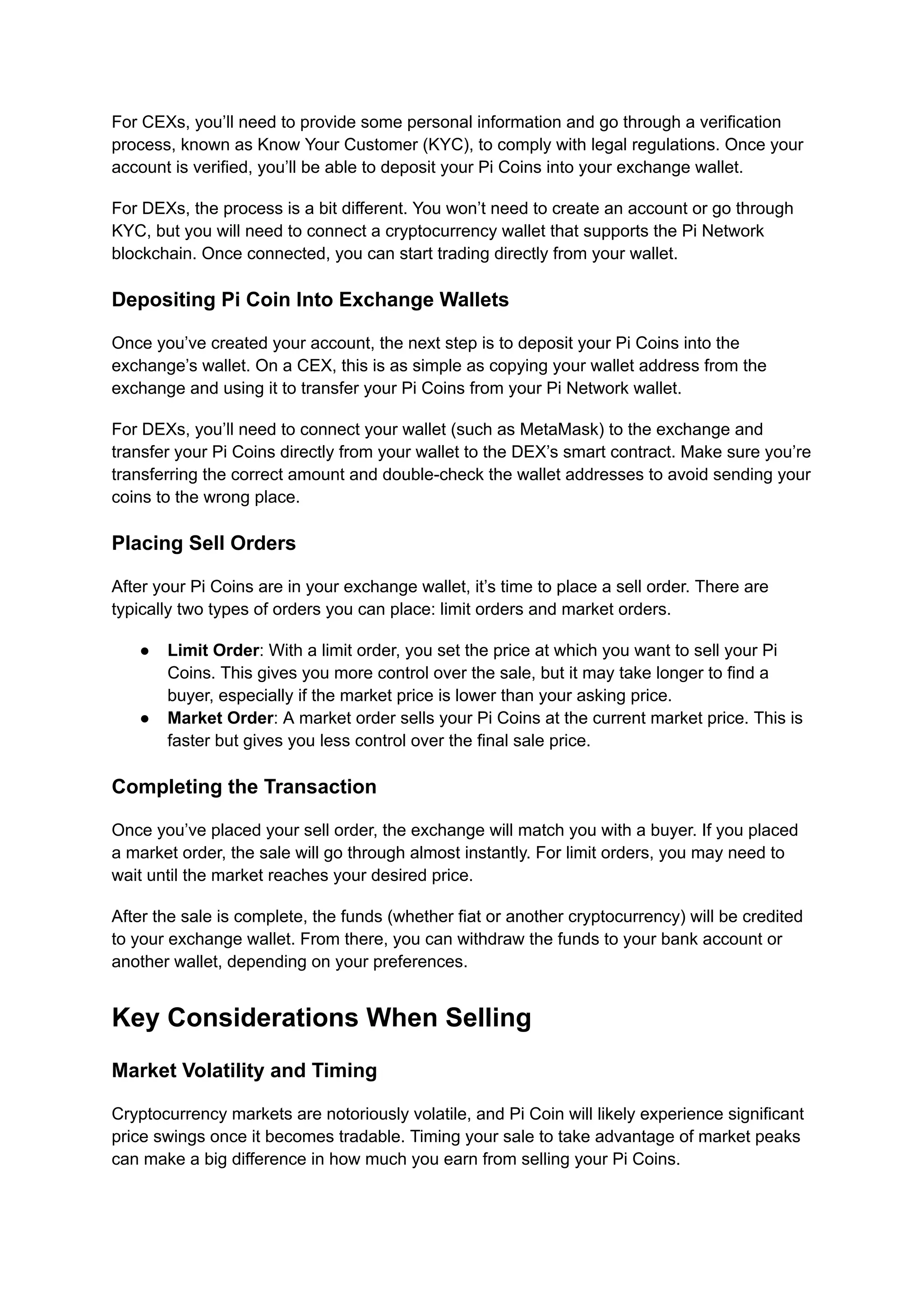 How To Sell Pi Coin: A Step-by-Step Guide | PDF