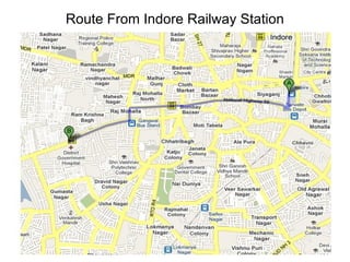 Route From Indore Railway Station 