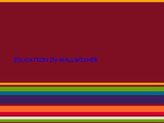 EDUCATION IN WALLWISHER
 