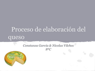Proceso de elaboración del
queso
     Constanza Garcia & Nicolas Vilches
                   8ºC
 