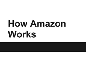 How Amazon
Works
 