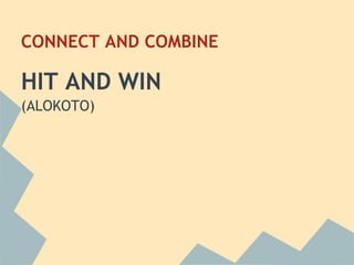 CONNECT AND COMBINE

HIT AND WIN
(ALOKOTO)
 