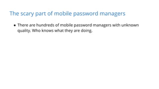 Evaluating a password manager | PPTX