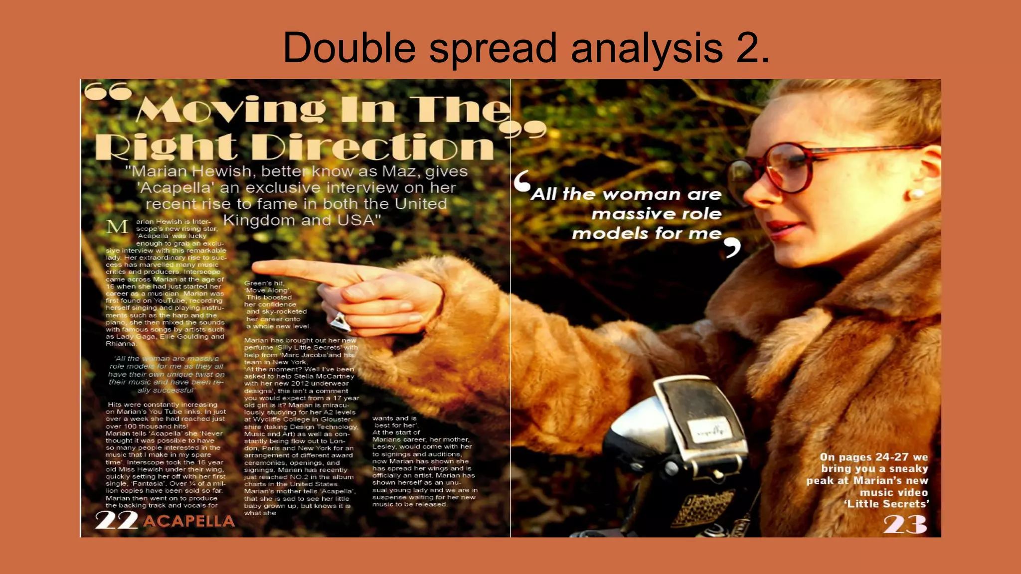 Double spread analysis 2.
 