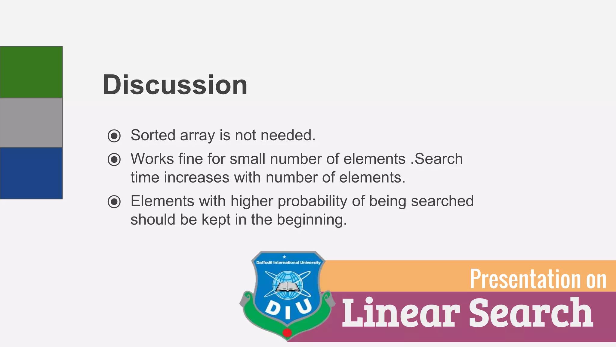 Linear Search Presentation | PPTX | Search | Internet