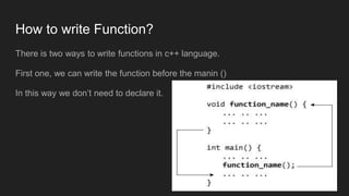 Function presentation | PPT