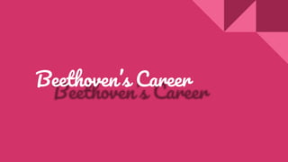 Beethoven’s Career
 