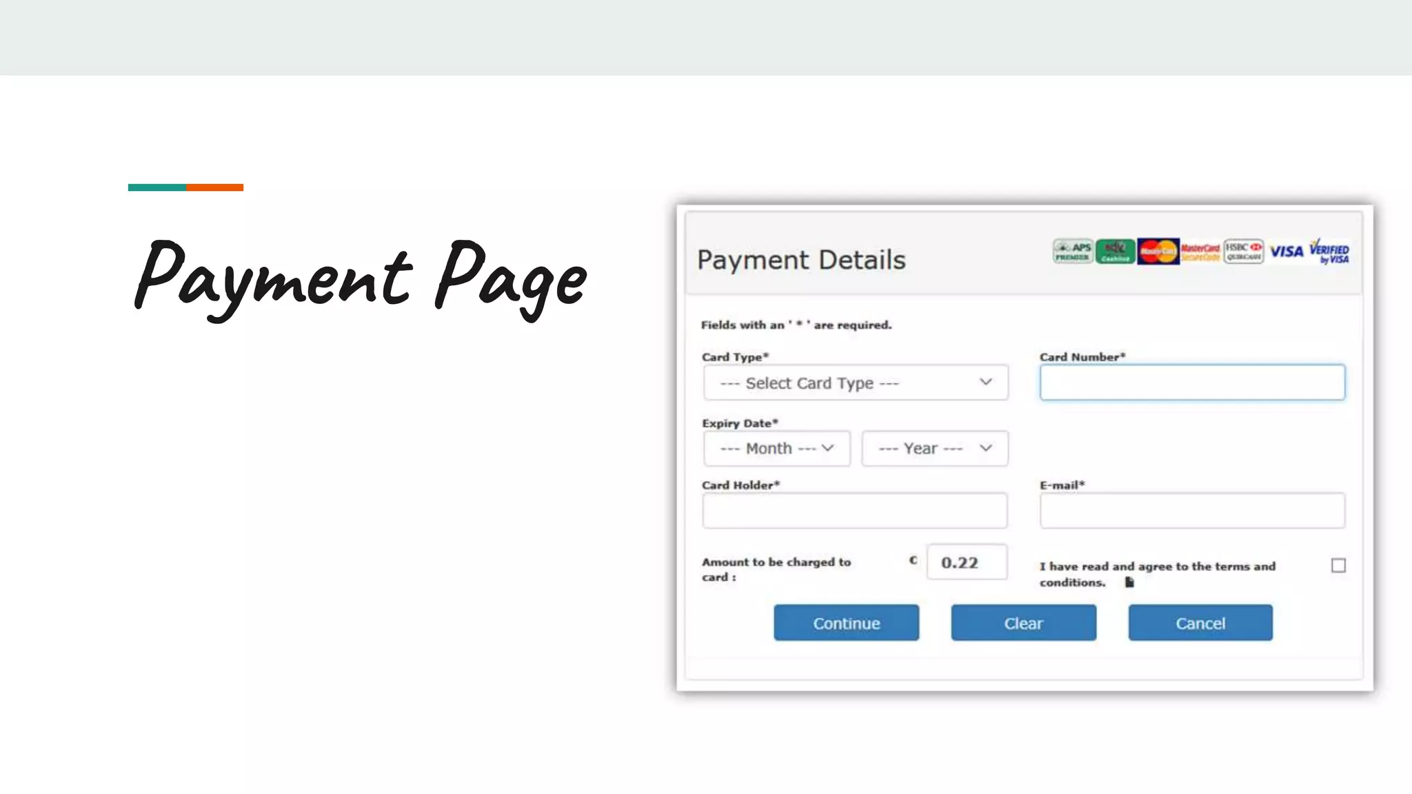 Payment Page
 