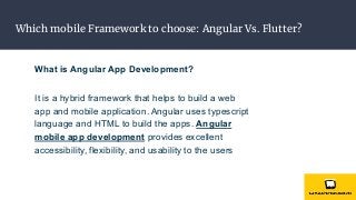 Which mobile Framework to choose: Angular Vs. Flutter?