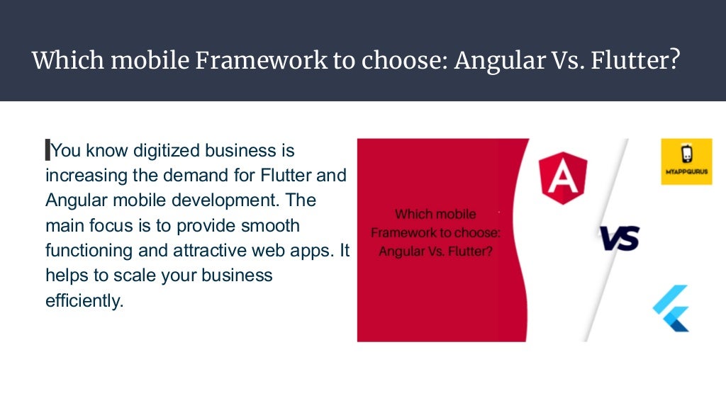 Which mobile Framework to choose: Angular Vs. Flutter?