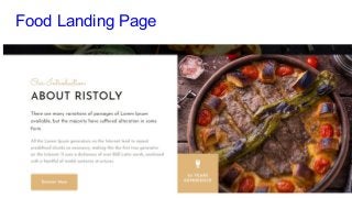 Food Landing Page
 