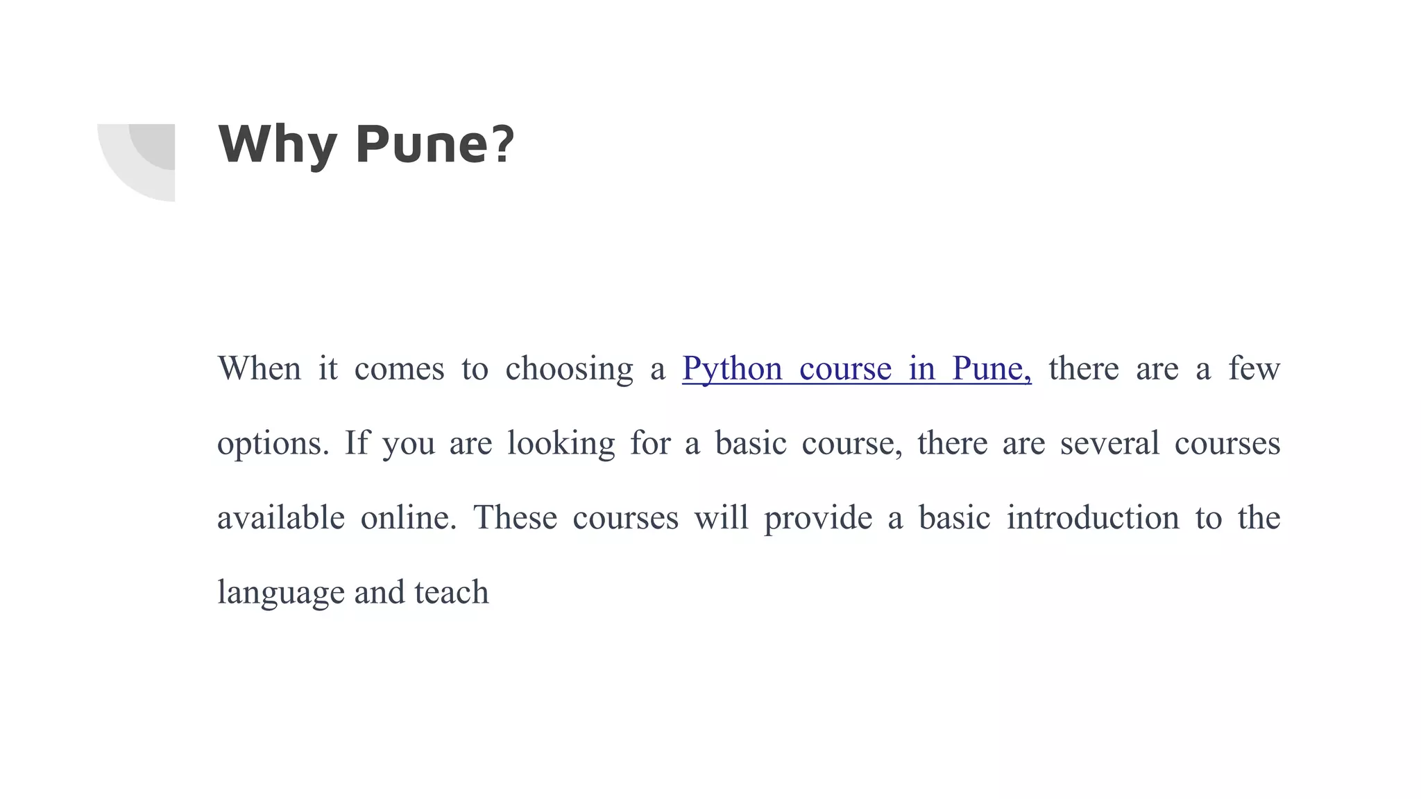 Python course in pune pptx