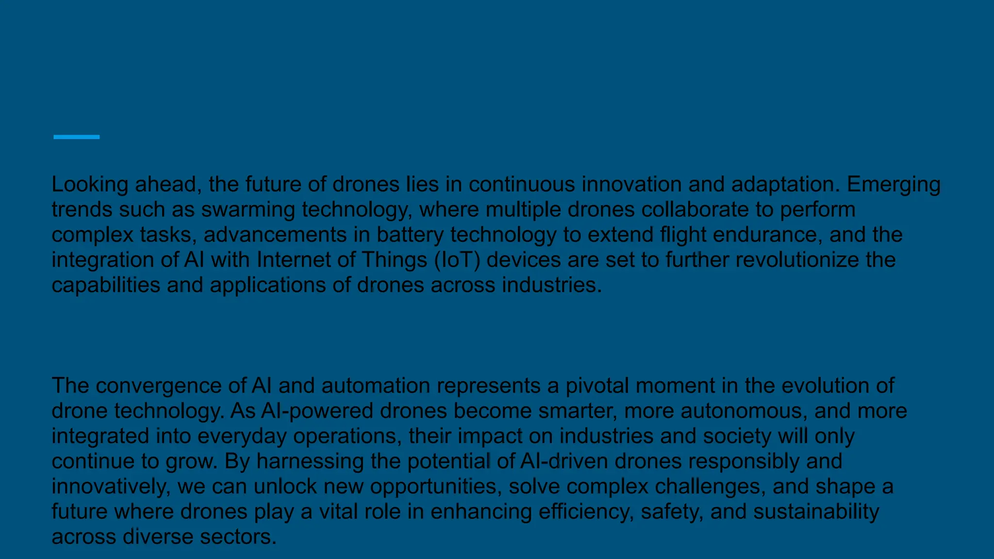 The Future of Drones: Automation, and AI | PDF