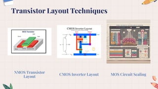 NMOS Transistor
Layout
Transistor Layout Techniques
CMOS Inverter Layout MOS Circuit Scaling
 